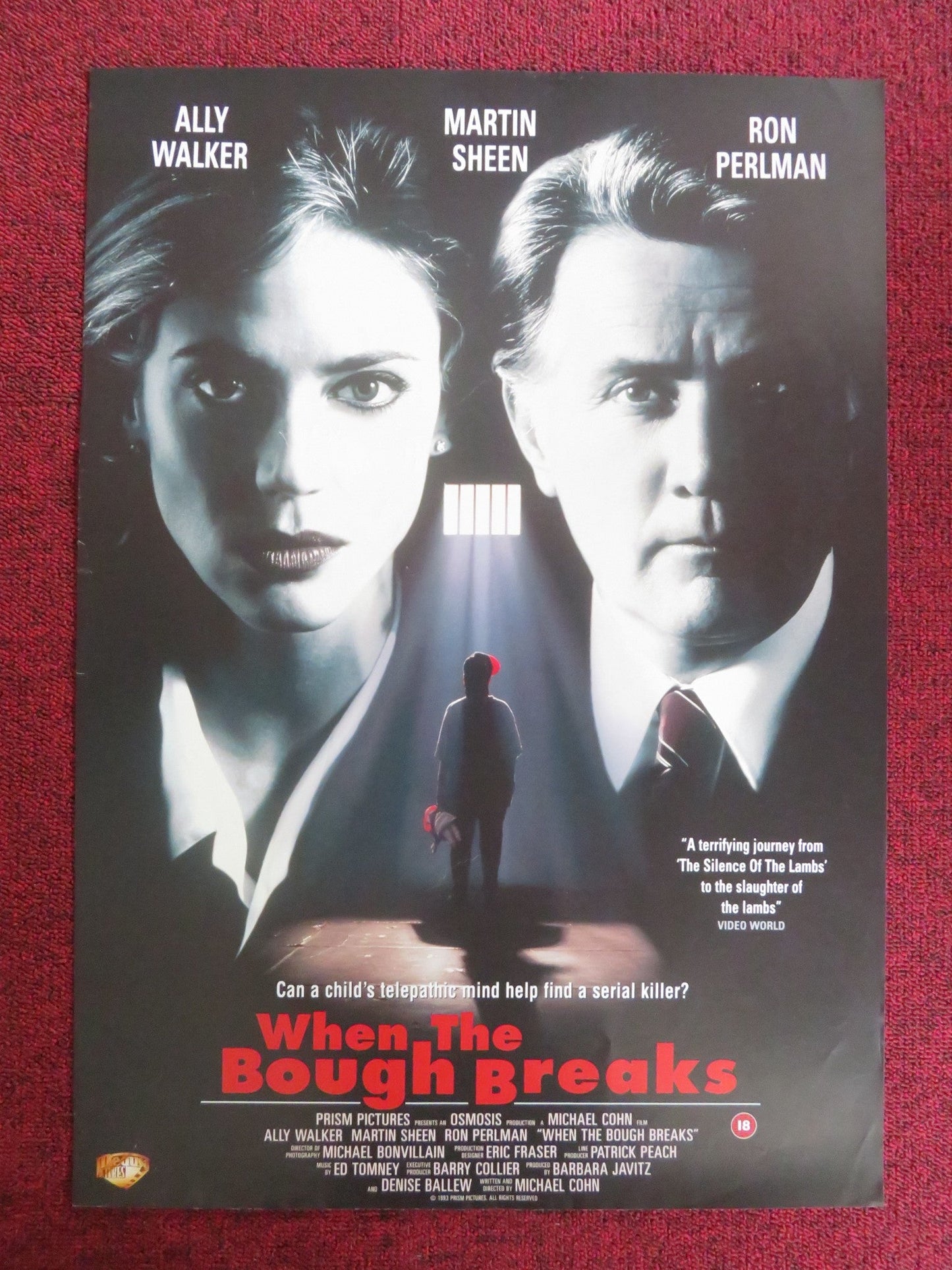 WHEN THE BOUGH BREAKS VHS VIDEO POSTER MARTIN SHEEN ALLY WALKER 1993 Rendezvous Cinema Movie posters