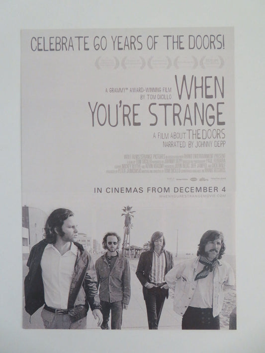 When You're Strange Japanese Chirashi (B5) Poster Morrison Depp 2010 Movie posters