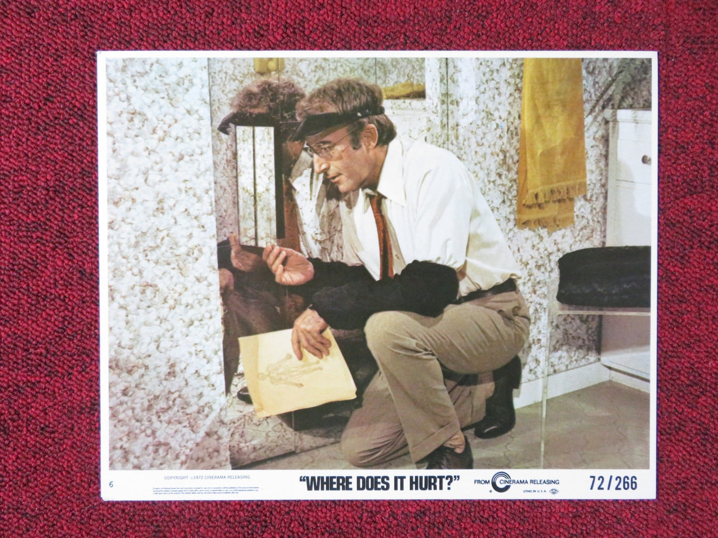 WHERE DOES IT HURT? - 6 LOBBY CARD PETER SELLERS PAT MORITA 1972 Rendezvous Cinema Movie posters