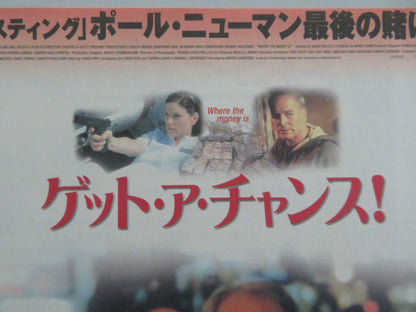 WHERE THE MONEY IS JAPANESE CHIRASHI (B5) POSTER PAUL NEWMAN FIORENTINO 2000 Movie posters