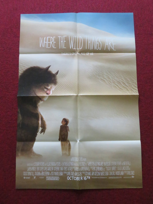 WHERE THE WILD THINGS ARE FOLDED US ONE SHEET POSTER MAX RECORDS M. RUFFALO 2009 Movie posters
