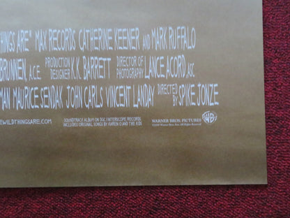 WHERE THE WILD THINGS ARE FOLDED US ONE SHEET POSTER MAX RECORDS M. RUFFALO 2009 Movie posters