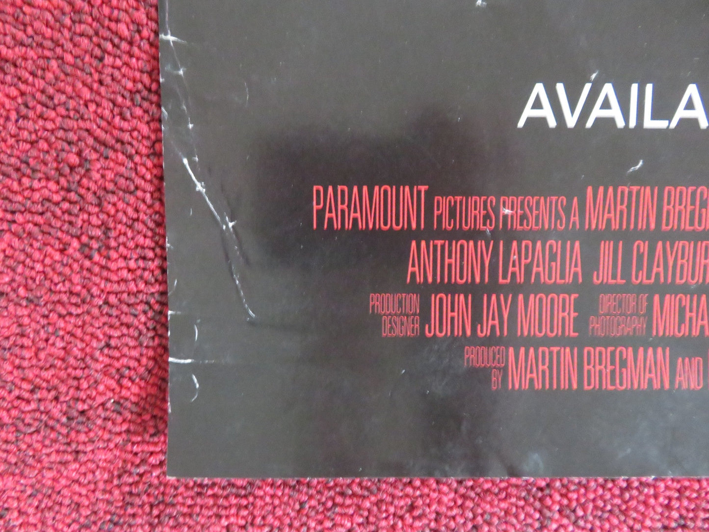 WHISPERS IN THE DARK VHS VIDEO POSTER JILL CLAYBURGH JOHN LEGUIZAMO 1992 Rendezvous Cinema Movie posters