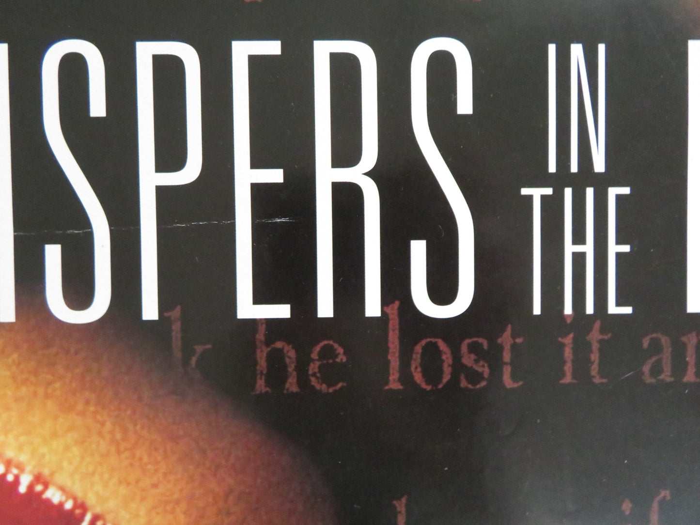 WHISPERS IN THE DARK VHS VIDEO POSTER JILL CLAYBURGH JOHN LEGUIZAMO 1992 Rendezvous Cinema Movie posters