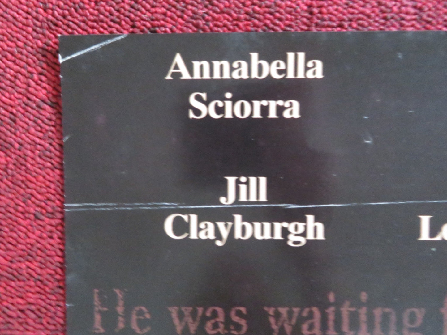 WHISPERS IN THE DARK VHS VIDEO POSTER JILL CLAYBURGH JOHN LEGUIZAMO 1992 Rendezvous Cinema Movie posters