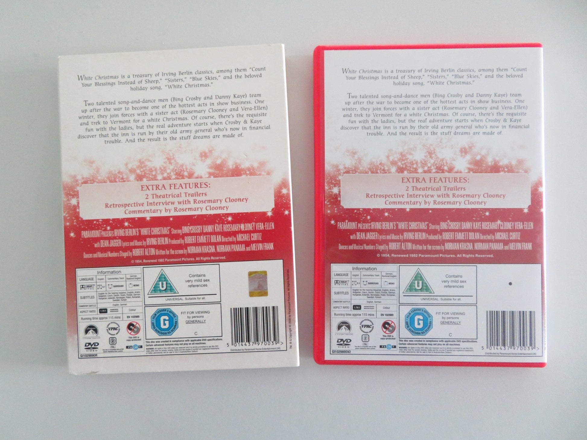 WHITE CHRISTMAS - B (DVD) BING CROSBY DANNY KAYE 1954 REGION 2 Movie posters