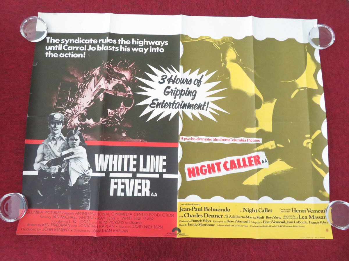 White Line Fever + The Night Caller Combo UK Quad Rolled Poster 1975 Movie posters