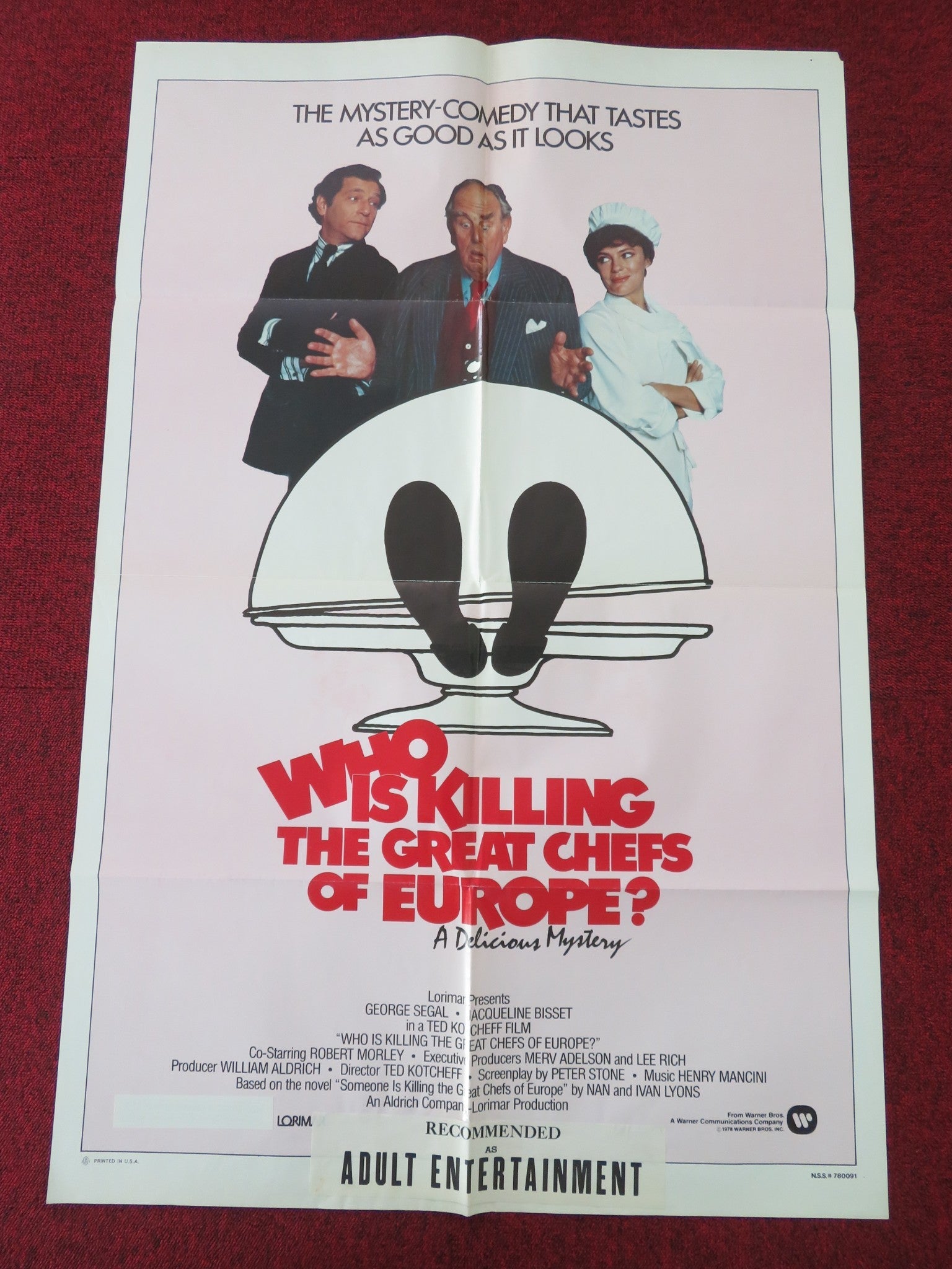 WHO IS KILLING THE GREAT CHEFS OF EUROPE? FOLDED US ONE SHEET POSTER SEGAL 1978 Movie posters