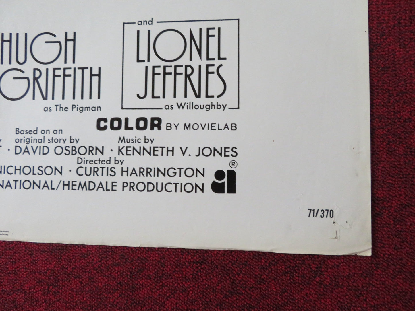 WHO SLEW AUNTIE ROO? FOLDED US ONE SHEET POSTER SHELLEY WINTERS MARK LESTER 1971 Rendezvous Cinema Movie posters