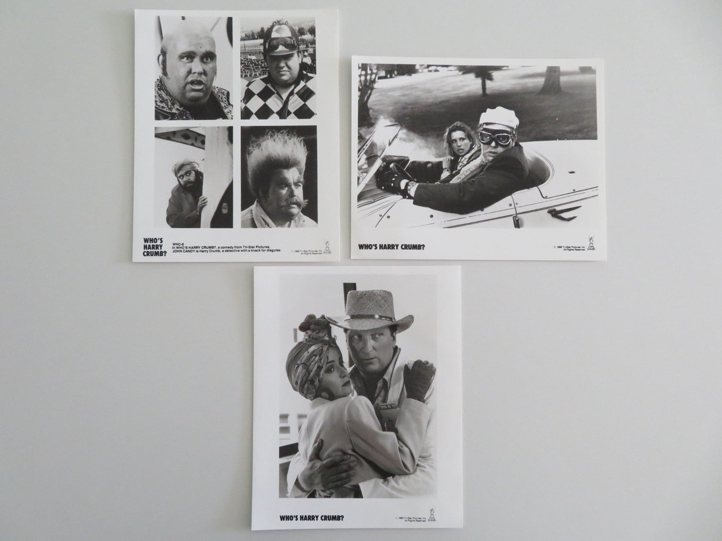 WHO'S HARRY CRUMB? MOVIE STILL PHOTO LOT OF 3 JOHN CANDY JEFFREY JONES 1989 Movie posters