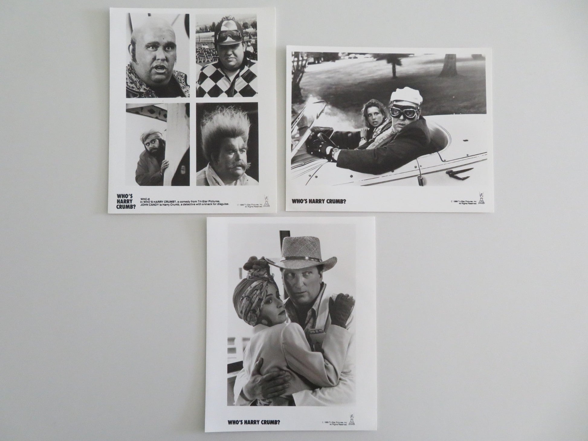 WHO'S HARRY CRUMB? MOVIE STILL PHOTO LOT OF 3 JOHN CANDY JEFFREY JONES 1989 Movie posters