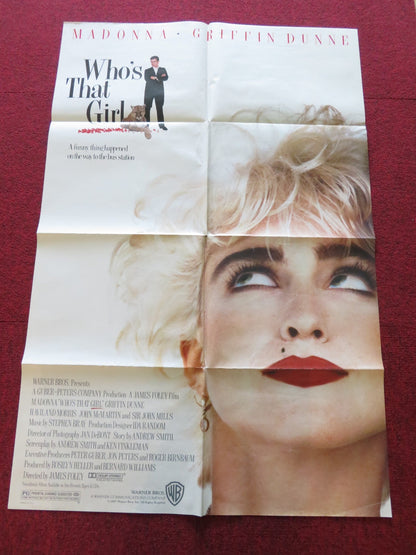 WHO'S THAT GIRL FOLDED US ONE SHEET POSTER MADONNA GRIFFIN DUNNE J. MILLS 1987 Rendezvous Cinema Movie posters