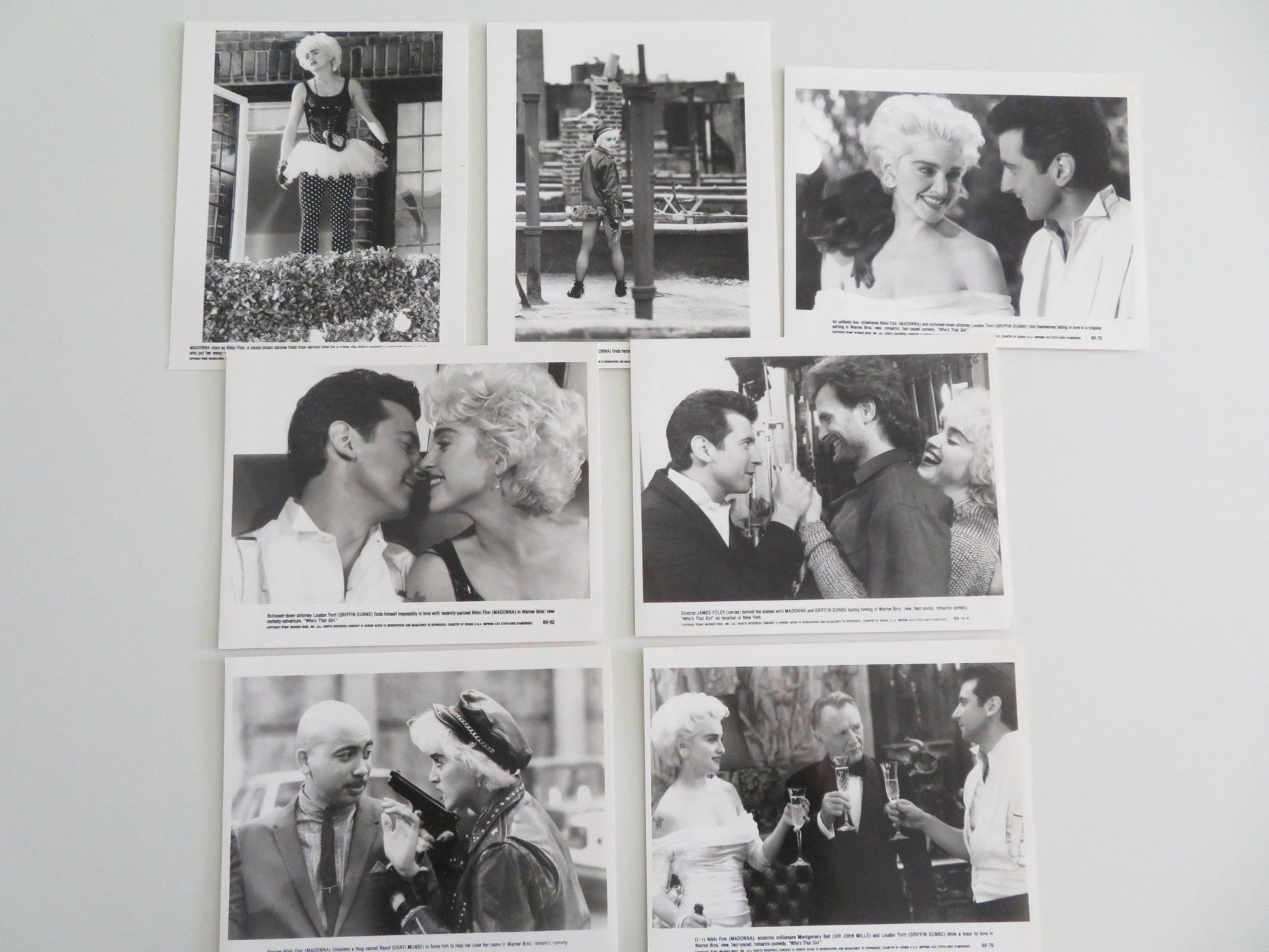 WHO'S THAT GIRL MOVIE STILL PHOTO LOT OF 7 MADONNA GRIFFIN DUNNE 1987 Movie posters