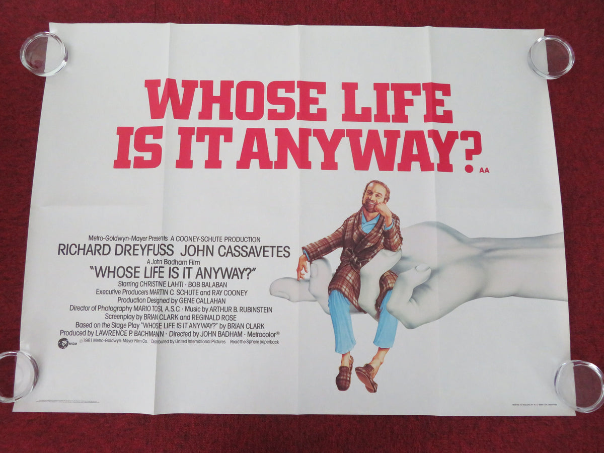 Whose Life Is It Anyway? UK Quad Rolled Poster Richard Dreyfuss 1981 Movie posters