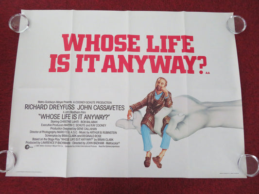 Whose Life Is It Anyway? UK Quad Rolled Poster Richard Dreyfuss 1981 Movie posters