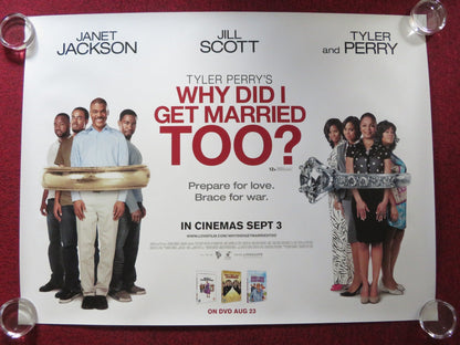 WHY DID I GET MARRIED TOO? UK QUAD ROLLED POSTER JANET JACKSON TYLER PERRY 2010 Rendezvous Cinema Movie posters