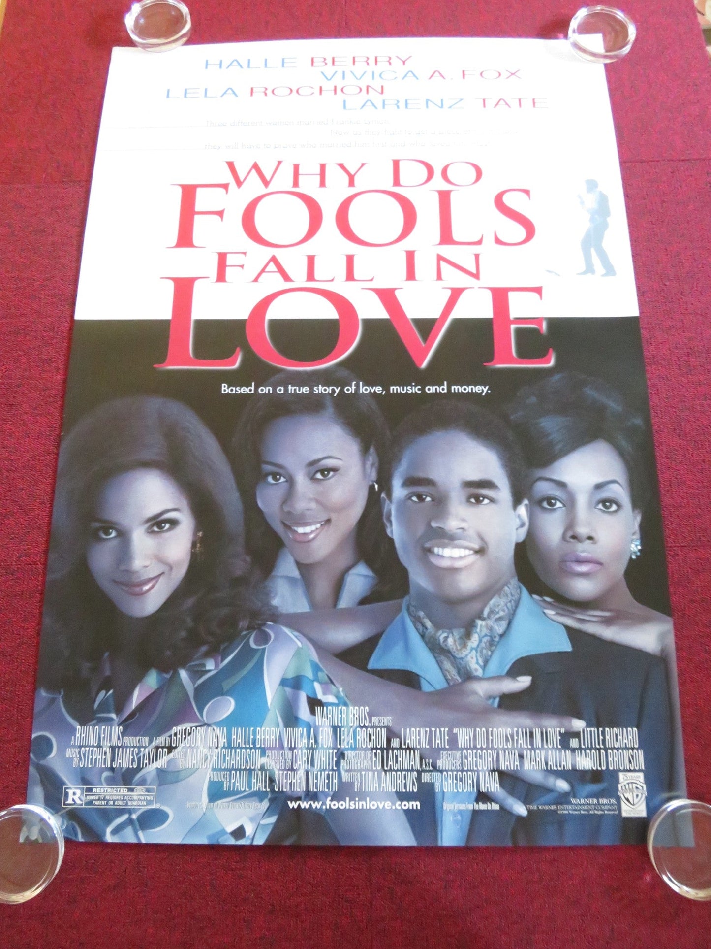 WHY DO FOOLS FALL IN LOVE US ONE SHEET ROLLED POSTER HALLE BERRY 1998 Rendezvous Cinema Movie posters