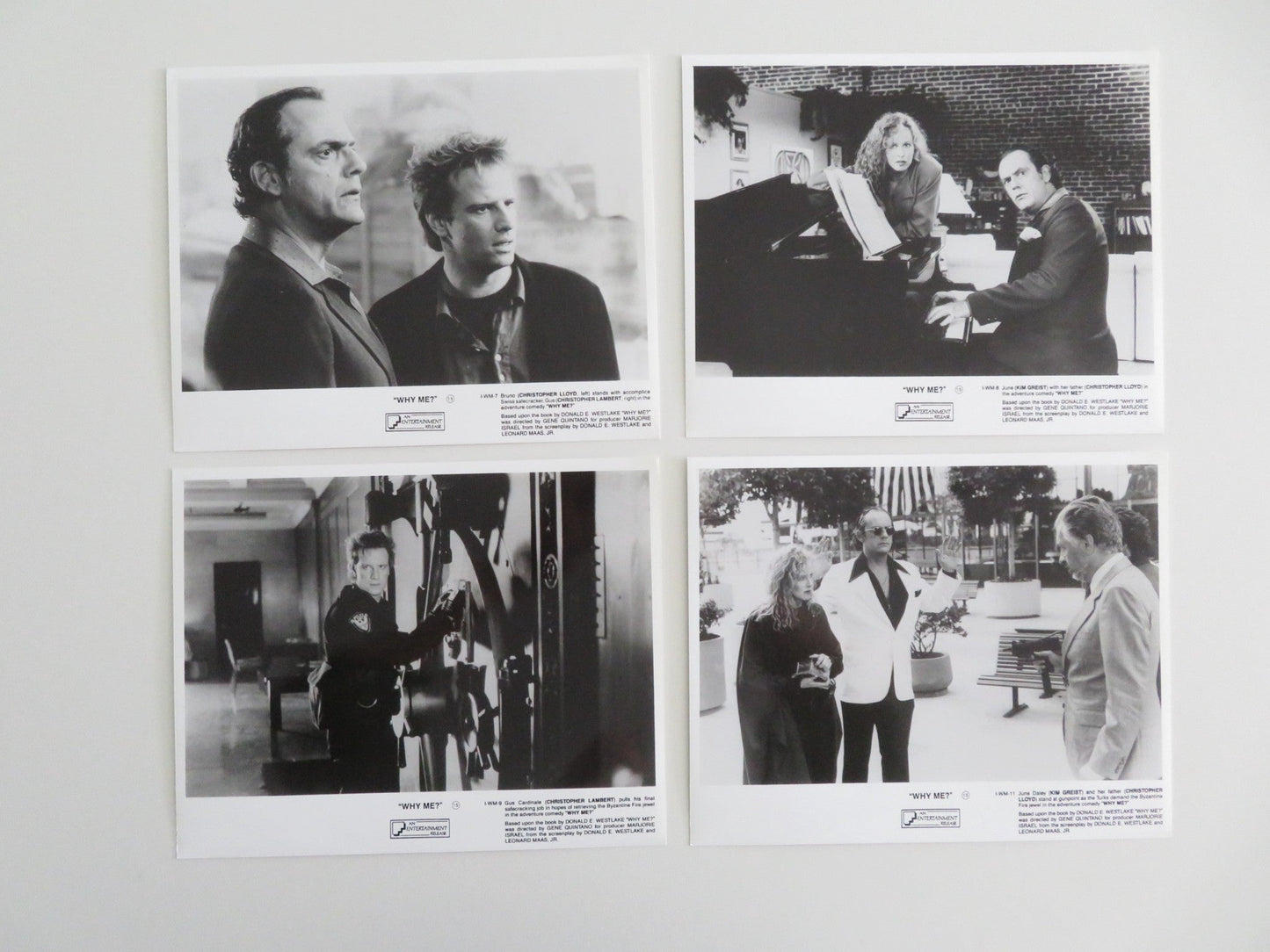 WHY ME? MOVIE STILL PHOTO LOT OF 4 CHRISTOPHER LLOYD CHRISTOPHER LAMBERT 1990 Movie posters