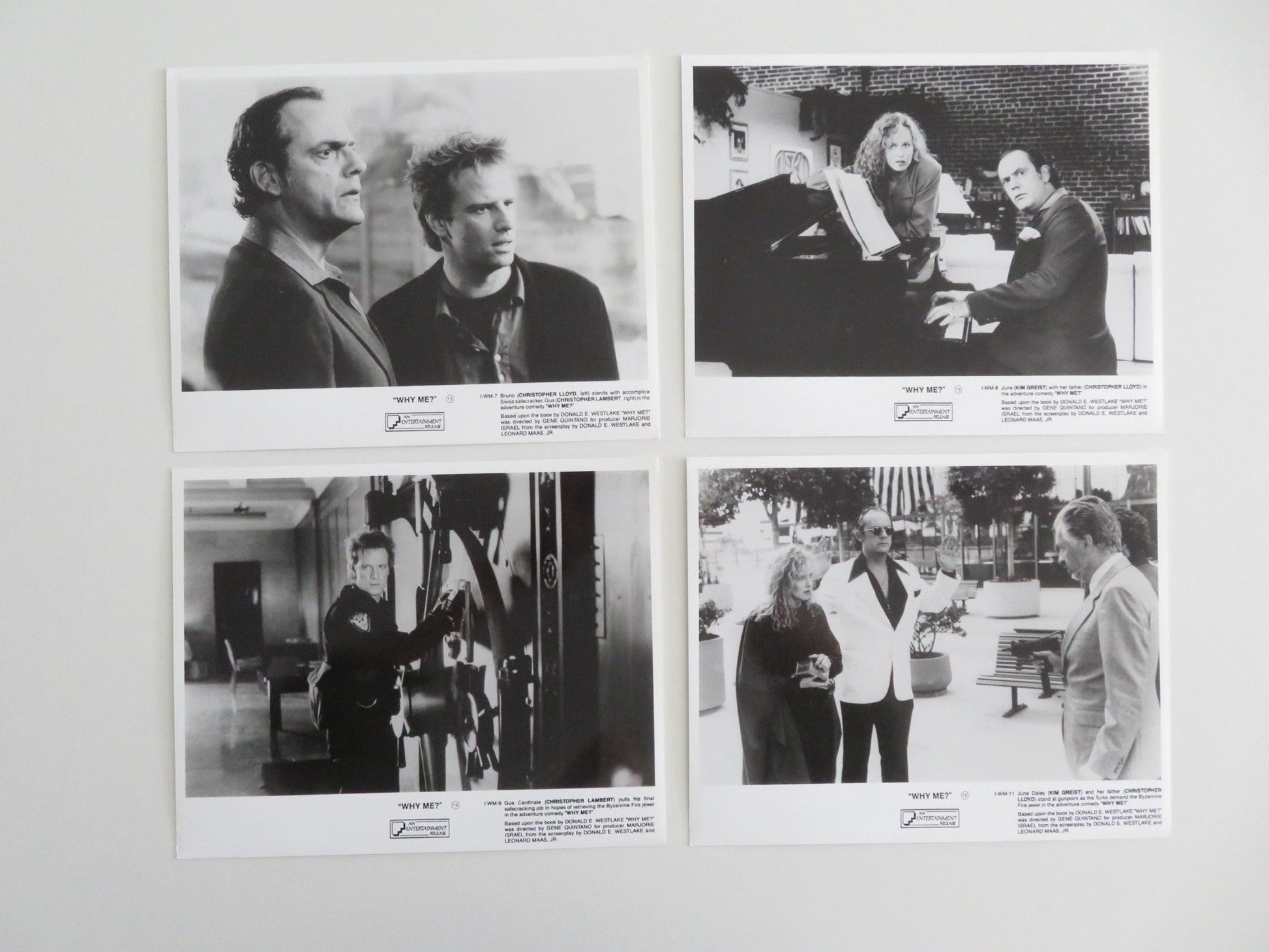 WHY ME? MOVIE STILL PHOTO LOT OF 4 CHRISTOPHER LLOYD CHRISTOPHER LAMBERT 1990 Movie posters