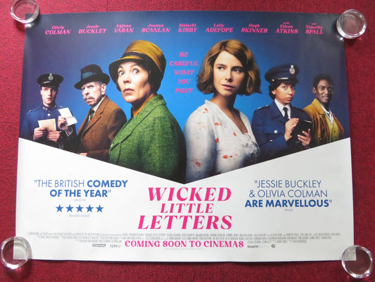 WICKED LITTLE LETTERS UK QUAD ROLLED POSTER OLIVIA COLMAN JESSIE BUCKLEY 2023 Rendezvous Cinema Movie posters