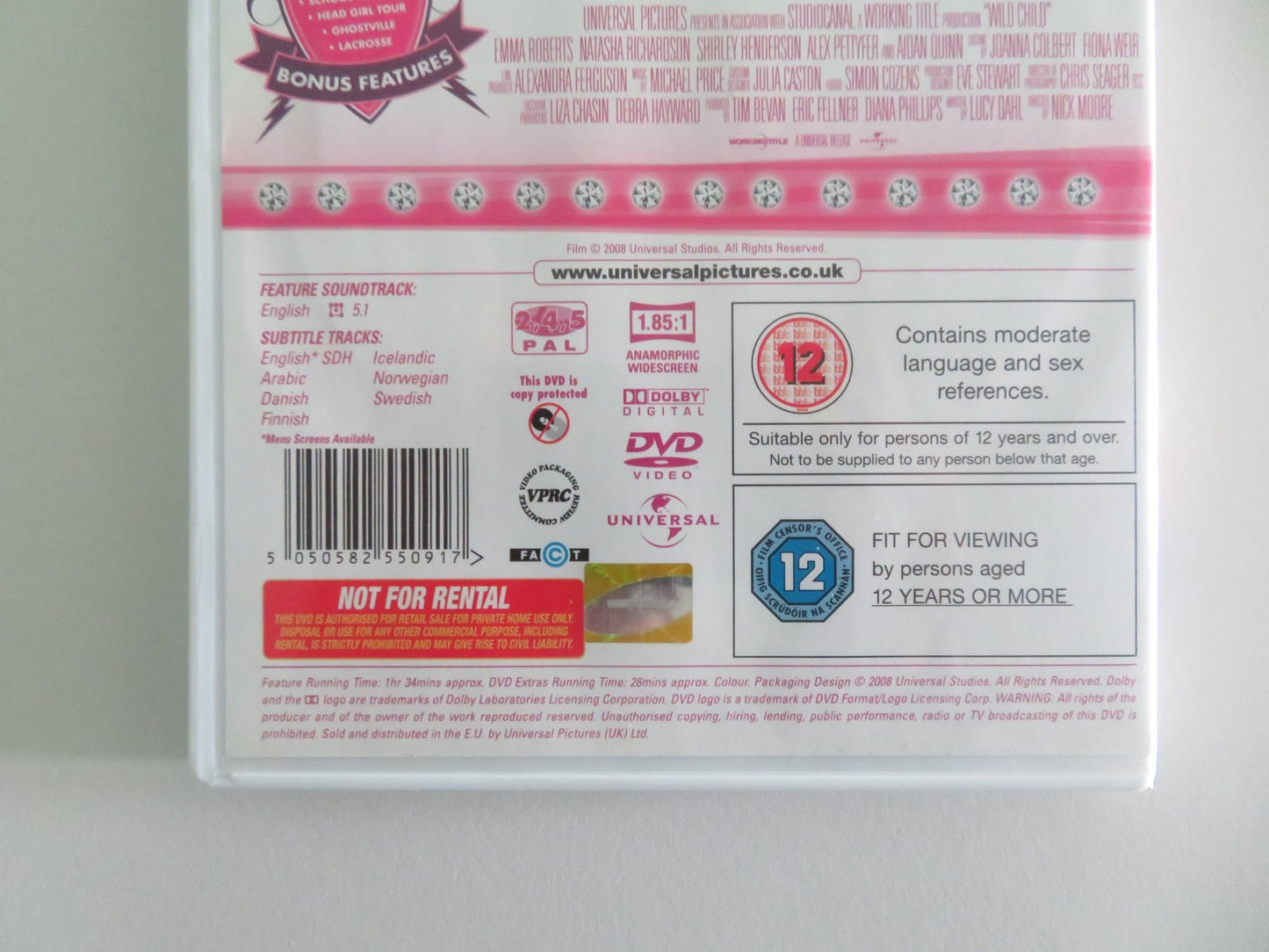 WILD CHILD (DVD) EMMA ROBERTS LEXI AINSWORTH 2008 REGION 2, 4, 5 Movie posters