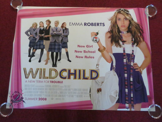 WILD CHILD UK QUAD ROLLED POSTER EMMA ROBERTS NATASHA RICHARDSON 2008 - Rendezvous Cinema