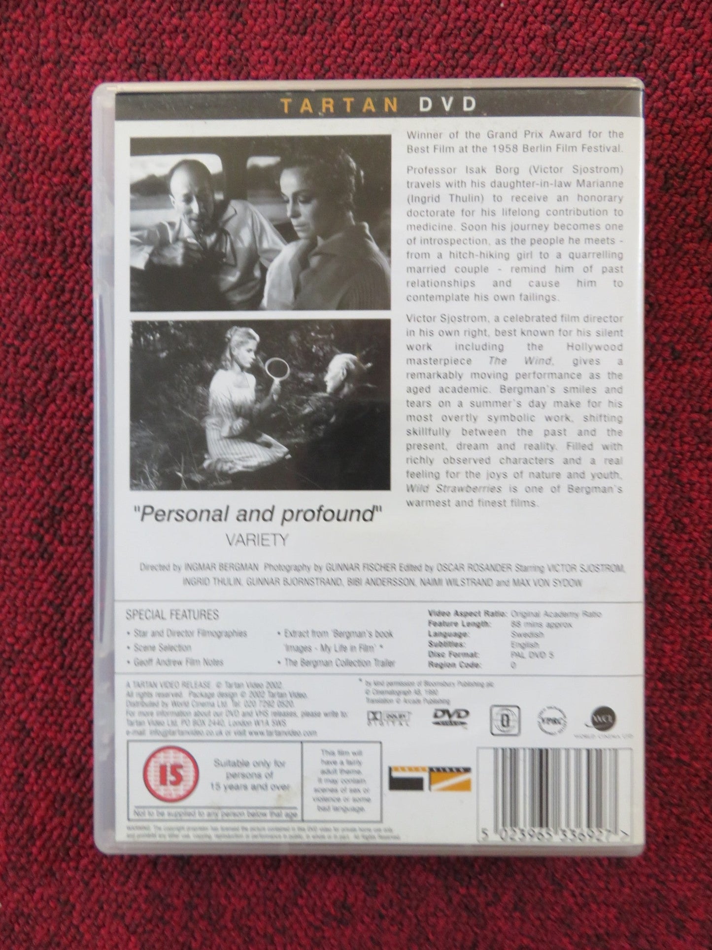 WILD STRAWBERRIES - THE BERGMAN COLLECTION (DVD) VICTOR SJOSTRO 1957 REGION 0 Rendezvous Cinema Movie posters