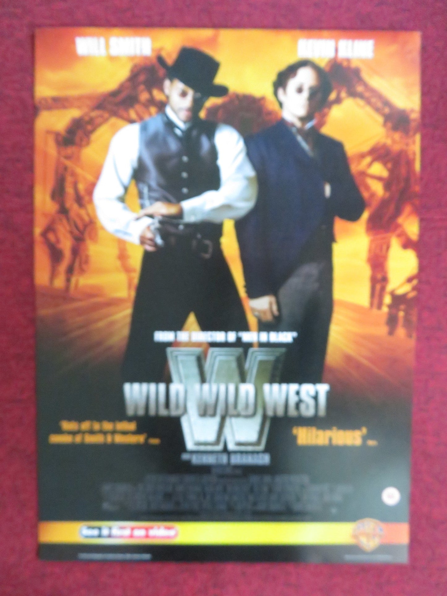 WILD WILD WEST VHS VIDEO POSTER WILL SMITH KEVIN KLINE 1999 Rendezvous Cinema Movie posters