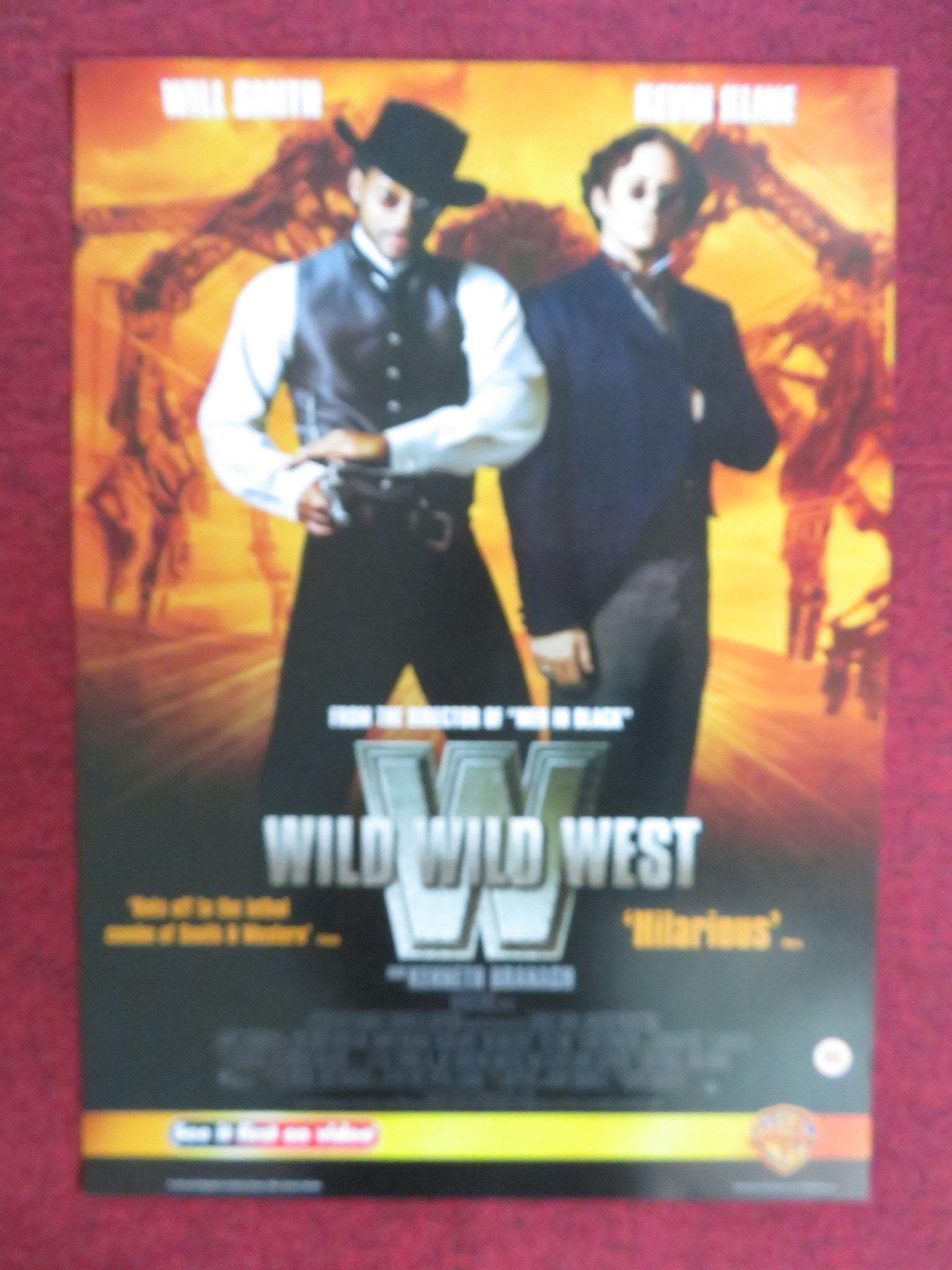 WILD WILD WEST VHS VIDEO POSTER WILL SMITH KEVIN KLINE 1999 Rendezvous Cinema Movie posters