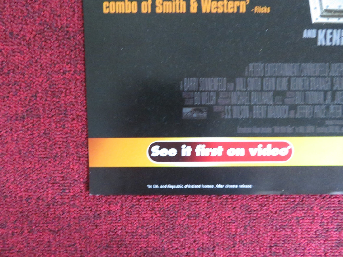 WILD WILD WEST VHS VIDEO POSTER WILL SMITH KEVIN KLINE 1999 Rendezvous Cinema Movie posters