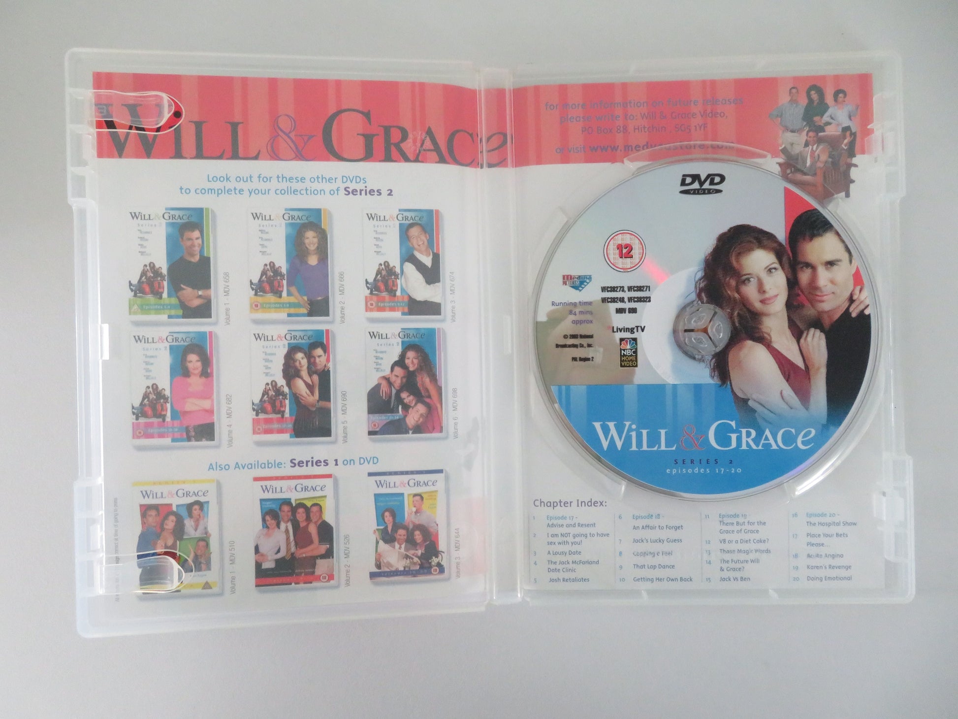 Will & Grace - Series 2 Episodes 17-20 (DVD) Debra Messing 1999 Region 2 Movie posters