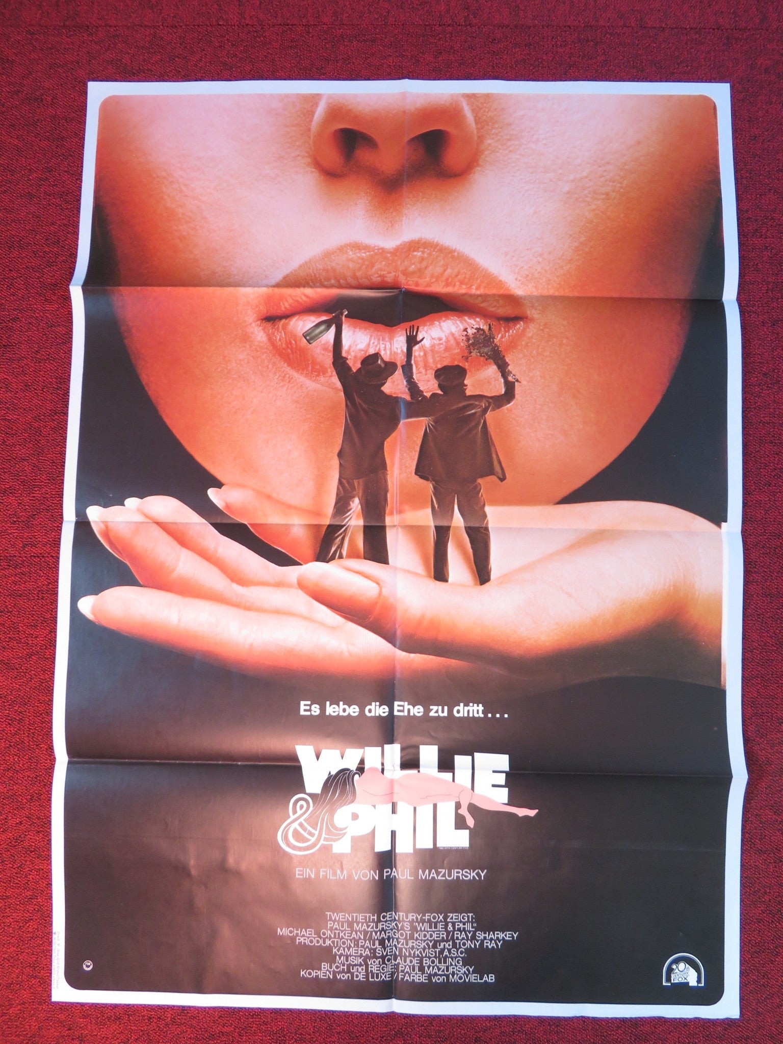 WILLIE & PHIL GERMAN A1 POSTER FOLDED MICHAEL ONTKEAN MARGOT KIDDER 1980 Rendezvous Cinema Movie posters