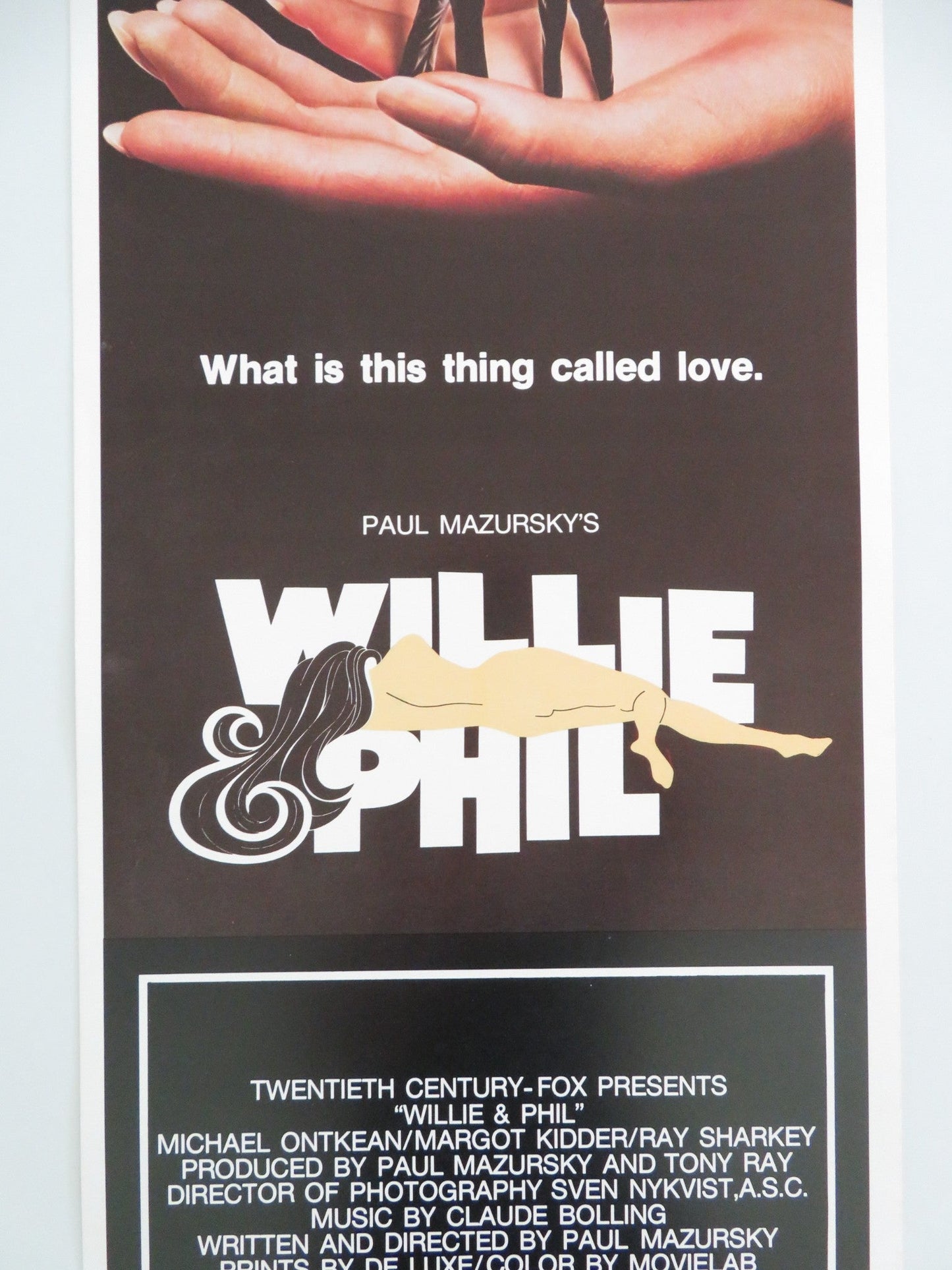 WILLIE & PHIL US INSERT POSTER MICHAEL ONTKEAN MARGOT KIDDER 1980 Movie posters