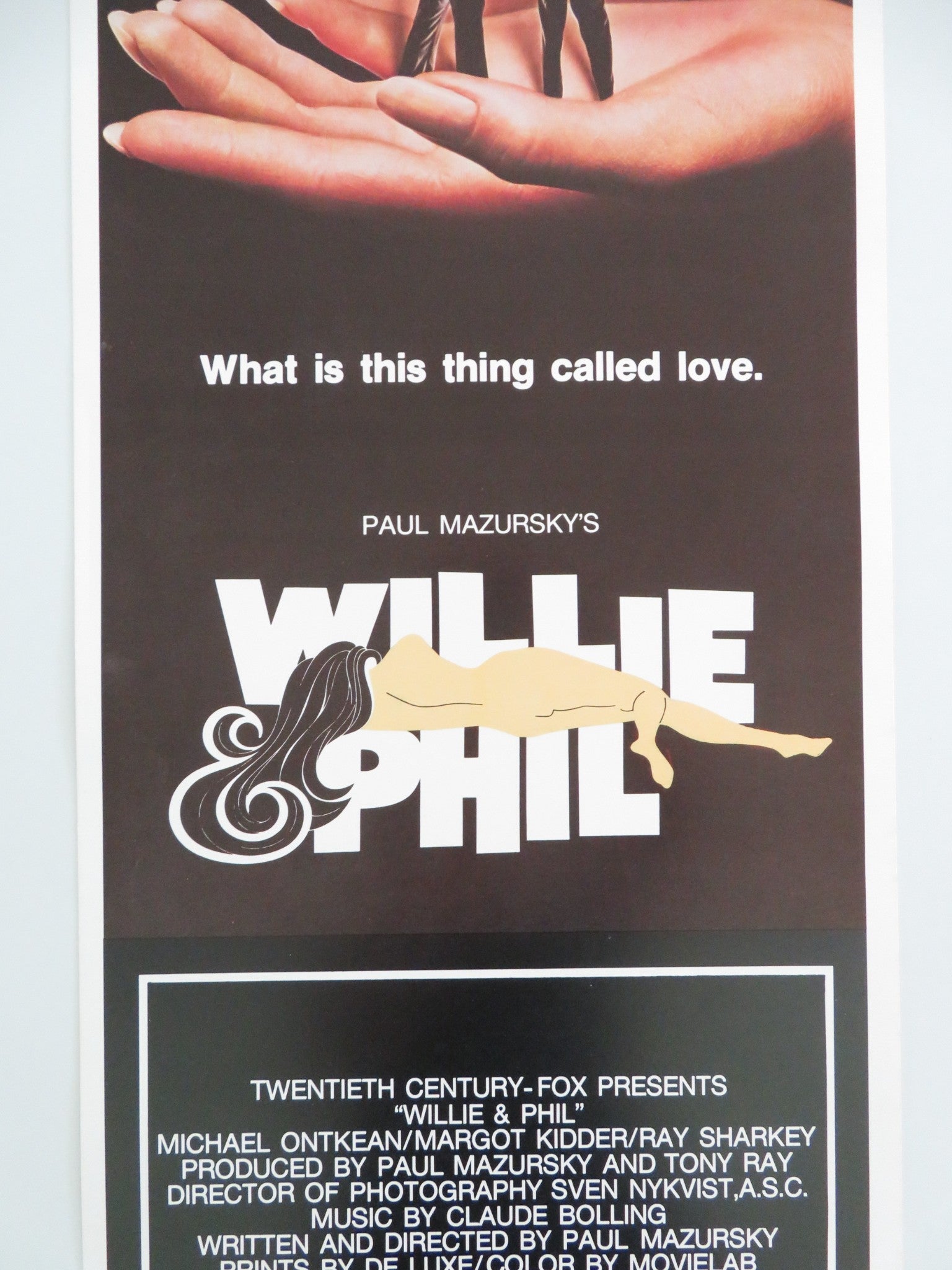 WILLIE & PHIL US INSERT POSTER MICHAEL ONTKEAN MARGOT KIDDER 1980 Movie posters