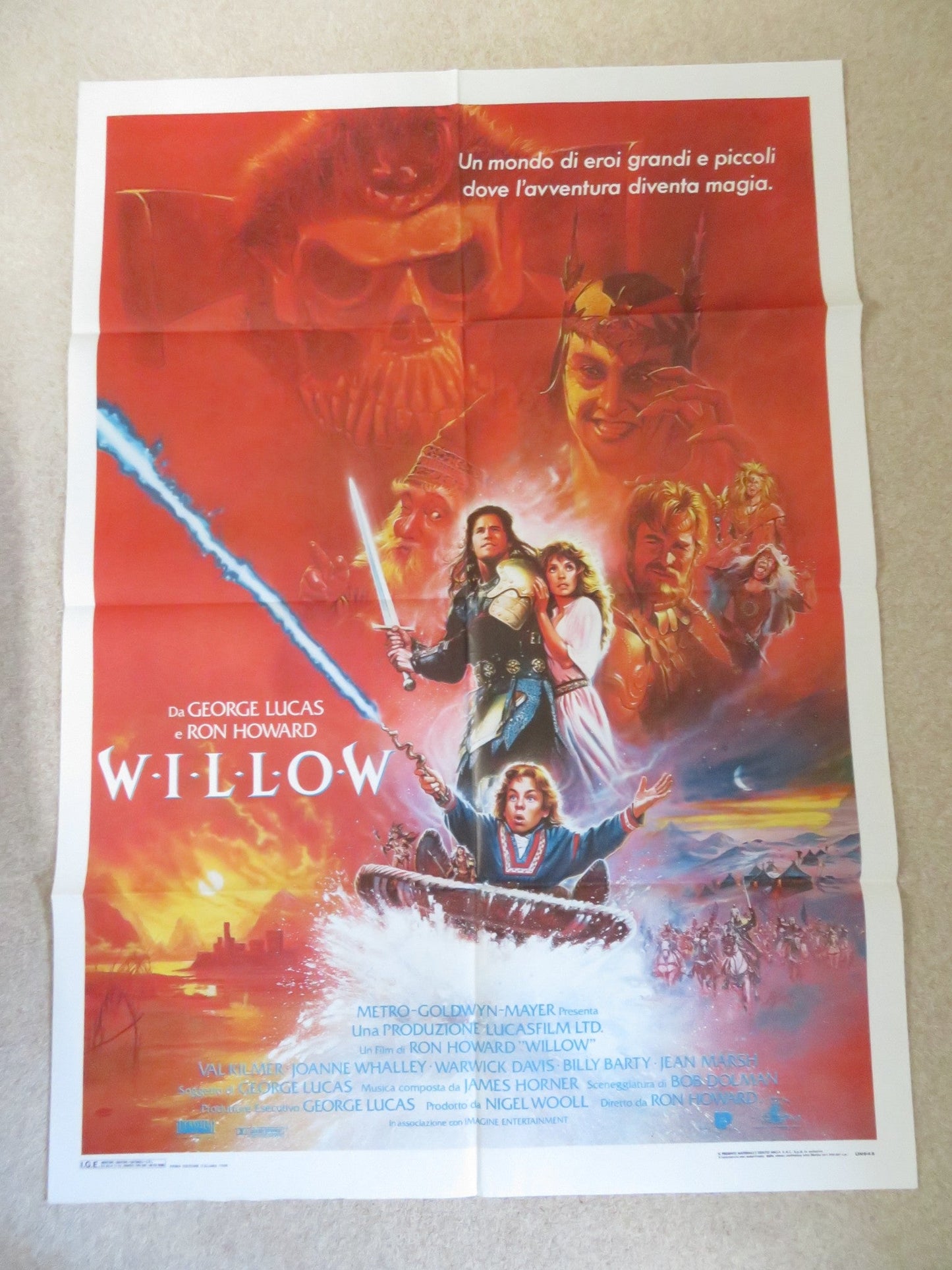 WILLOW ITALIAN 2 FOGLIO POSTER VAL KILMER WARICK DAVIS 1988 Rendezvous Cinema Movie posters