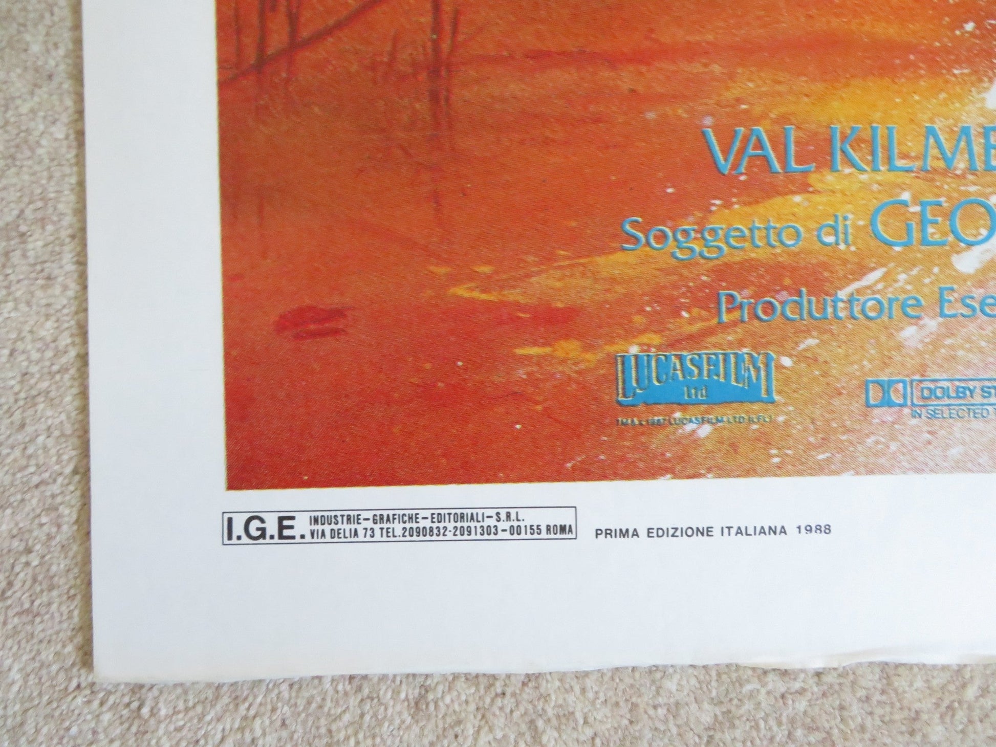 WILLOW ITALIAN 2 FOGLIO POSTER VAL KILMER WARICK DAVIS 1988 Rendezvous Cinema Movie posters
