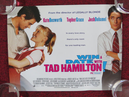 WIN A DATE WITH TAD HAMILTON! UK MINI QUAD POSTER KATE BOSWORTH J. DUHAMEL 2004 Rendezvous Cinema Movie posters