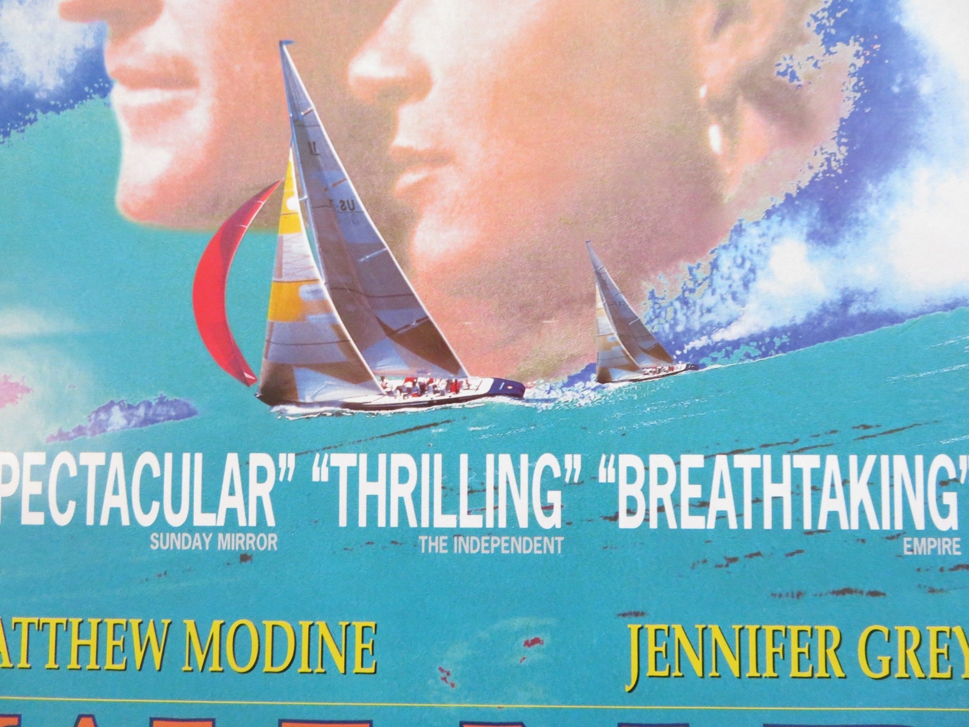 WIND VHS VIDEO POSTER ROLLED JENNIFER GREY MATTHEW MODINE 1992 Rendezvous Cinema Movie posters