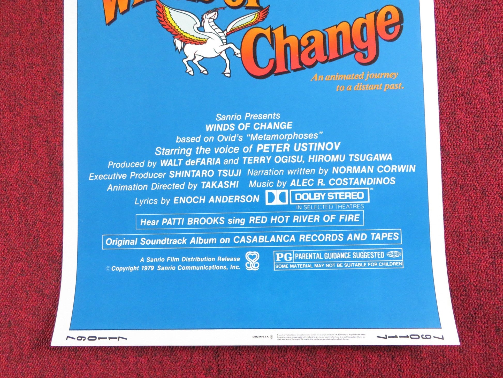 WINDS OF CHANGE / Metamorphoses US INSERT POSTER PETER USTINOV R1979 Rendezvous Cinema Movie posters