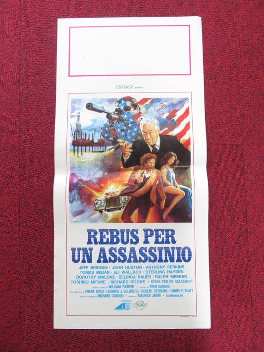 WINTER KILLS ITALIAN LOCANDINA POSTER JEFF BRIDGES JOHN HUSTON 1980 Rendezvous Cinema Movie posters
