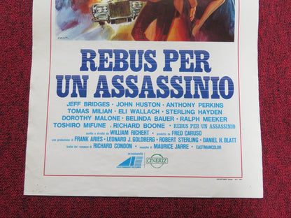 WINTER KILLS ITALIAN LOCANDINA POSTER JEFF BRIDGES JOHN HUSTON 1980 Rendezvous Cinema Movie posters