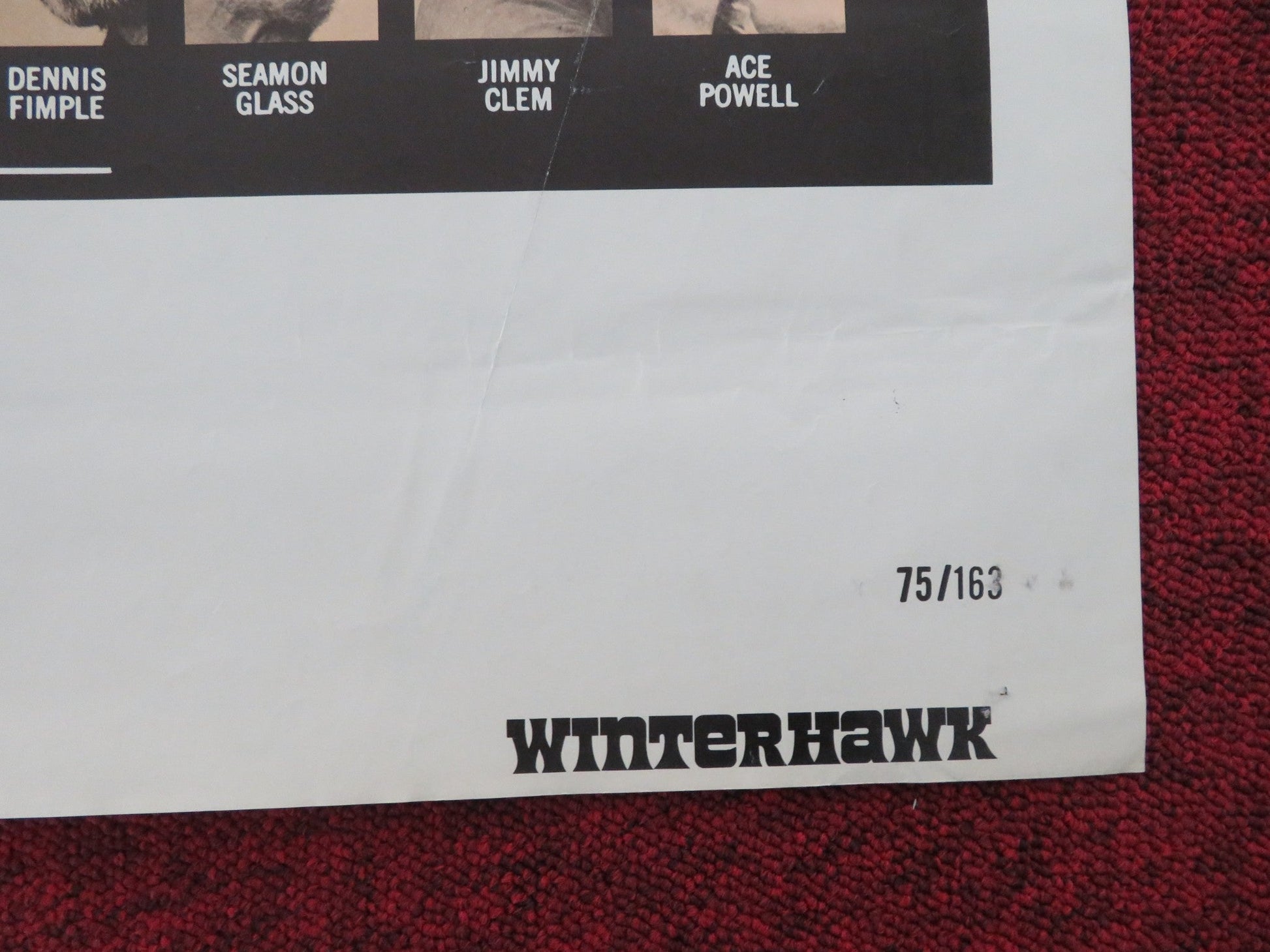 Winterhawk Folded US One Sheet Poster Leif Erickson Michael Dante W. Strode 1975 Movie posters