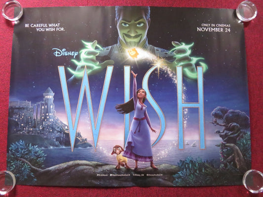 WISH - B UK QUAD ROLLED POSTER DISNEY CHRIS PINE ARIANA DEBOSE 2023 Rendezvous Cinema Movie posters