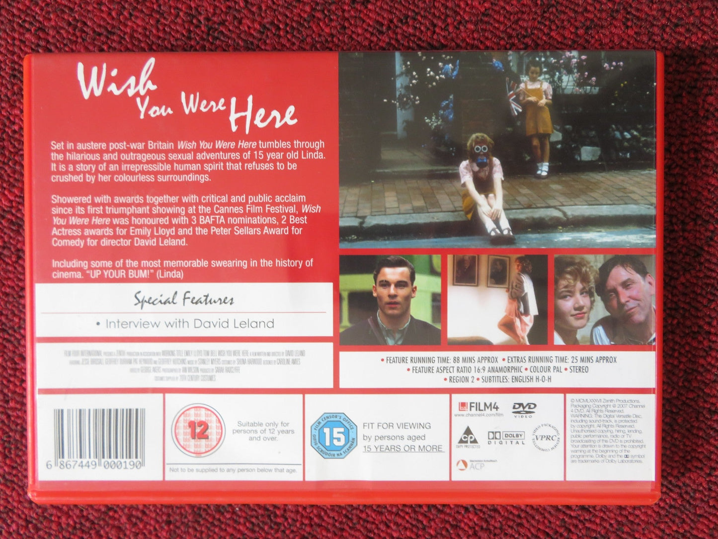 WISH YOU WERE HERE (DVD) EMILY LLOYD TOM BELL 1987 REGION 2 Rendezvous Cinema Movie posters