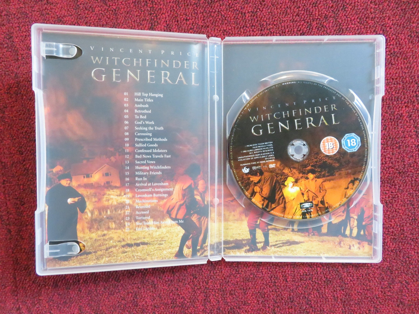 WITCHFINDER GENERAL (DVD) VINCENT PRICE IAN OGILVY 1968 REGION 2 Rendezvous Cinema Movie posters
