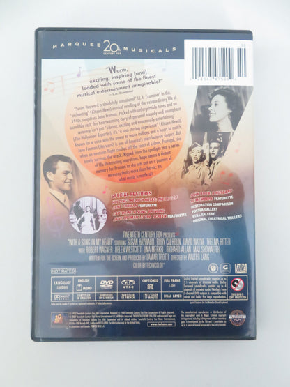 With a Song in My Heart (DVD) Susan Hayward Rory Calhoun 1952 Region 1 Movie posters