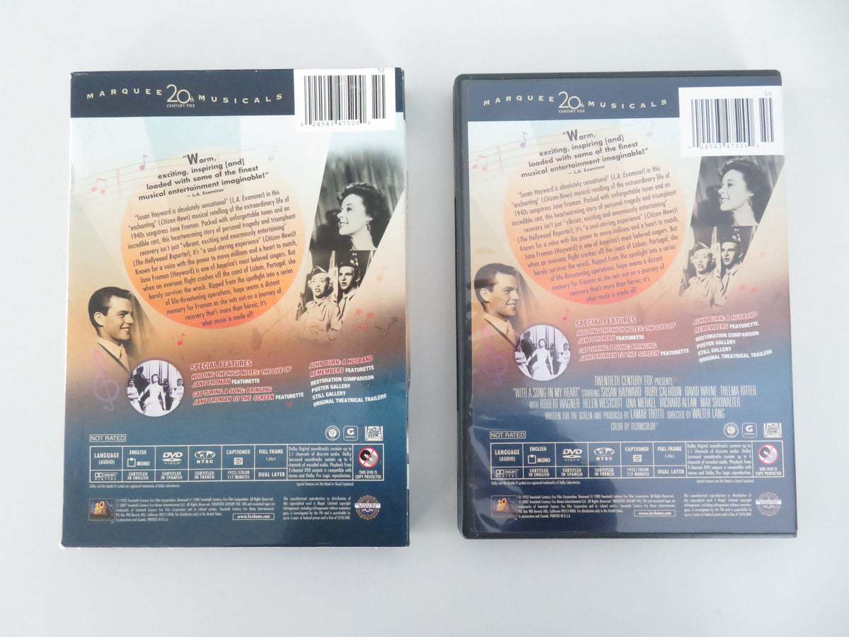 With a Song in My Heart (DVD) Susan Hayward Rory Calhoun 1952 Region 1 Movie posters