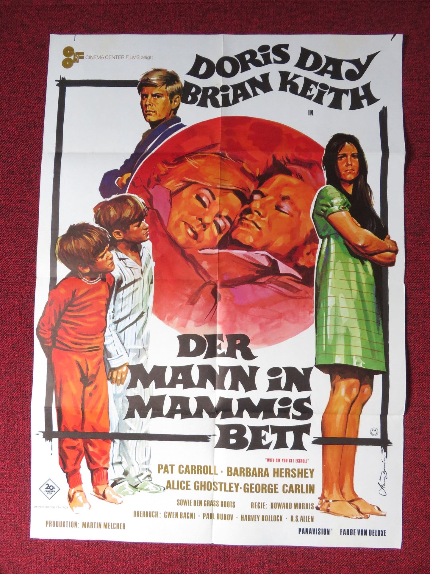 WITH SIX YOU GET EGGROLL GERMAN A1 POSTER FOLDED DORIS DAY BRIAN KEITH 1969 Rendezvous Cinema Movie posters