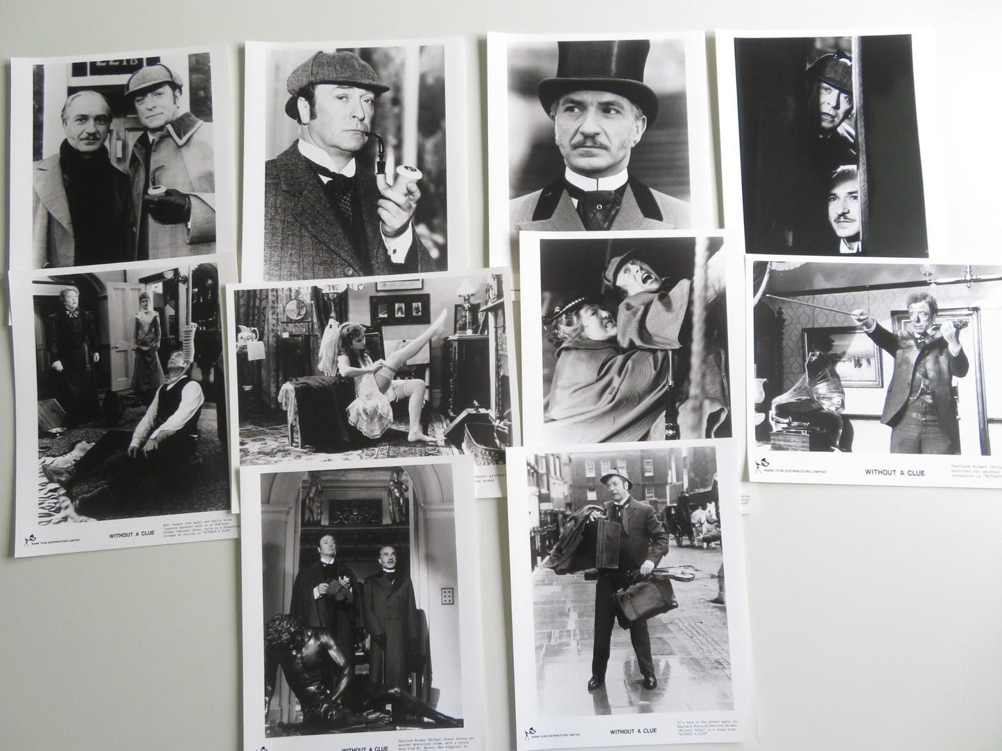 WITHOUT A CLUE MOVIE STILL PHOTO LOT OF 10 MICHAEL CAINE BEN KINGSLEY 1988 Movie posters