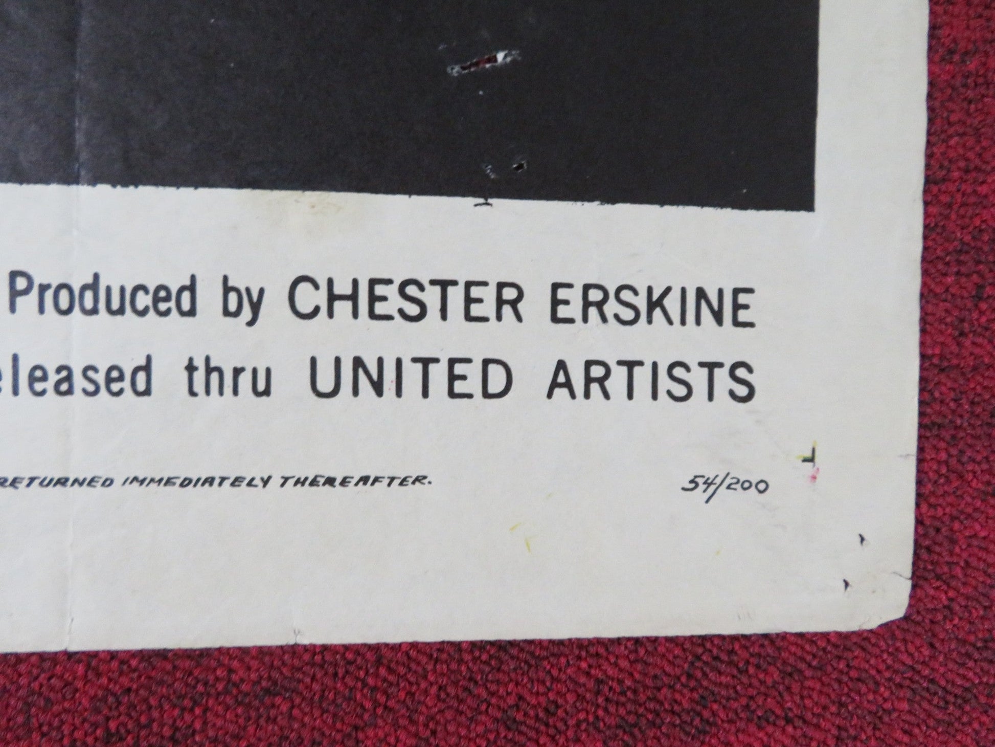 WITNESS TO MURDER FOLDED US ONE SHEET POSTER BARBARA STANWYCK G. SANDERS 1954 Rendezvous Cinema Movie posters